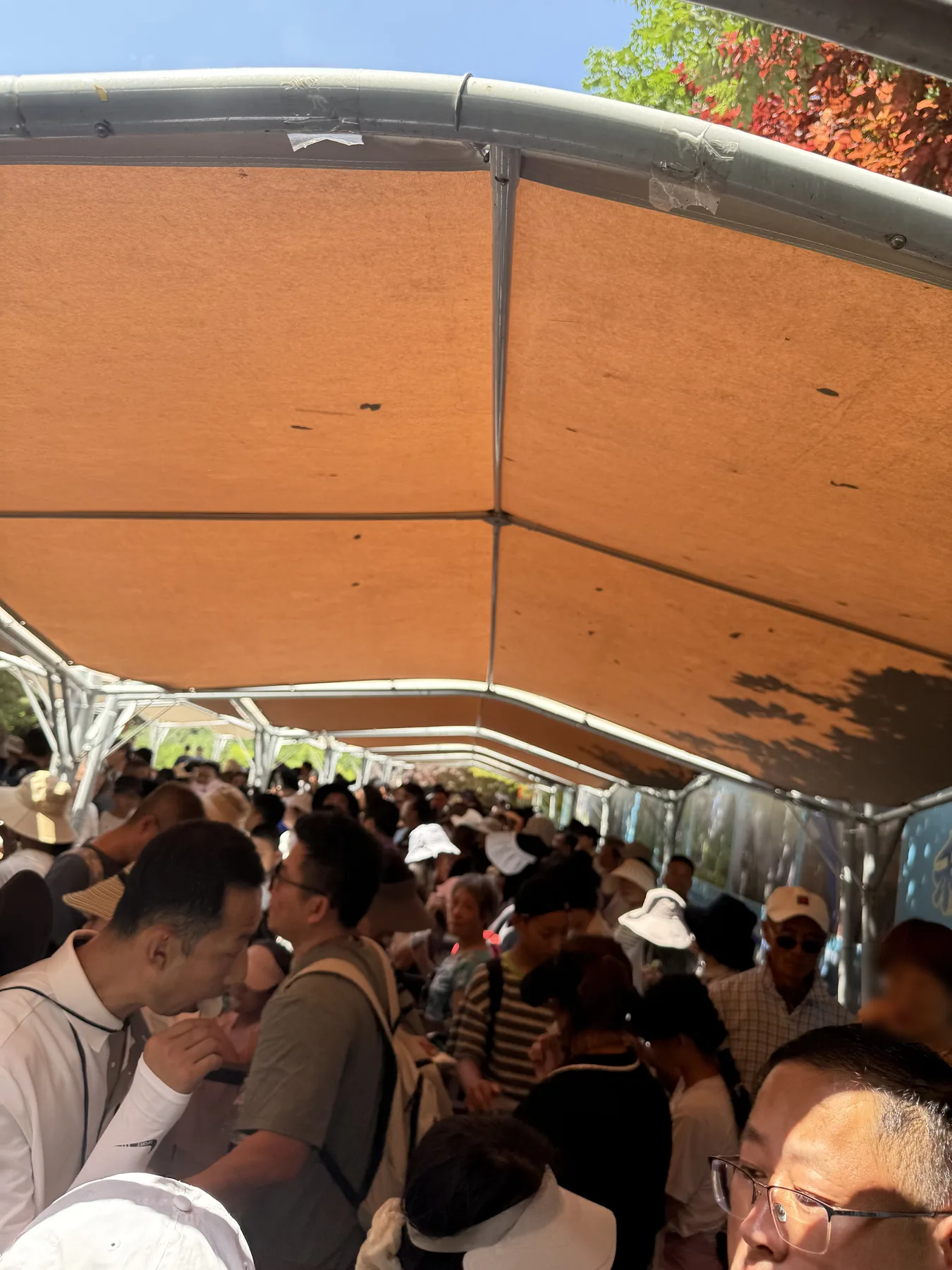 Second queue section for the West Peak cable car