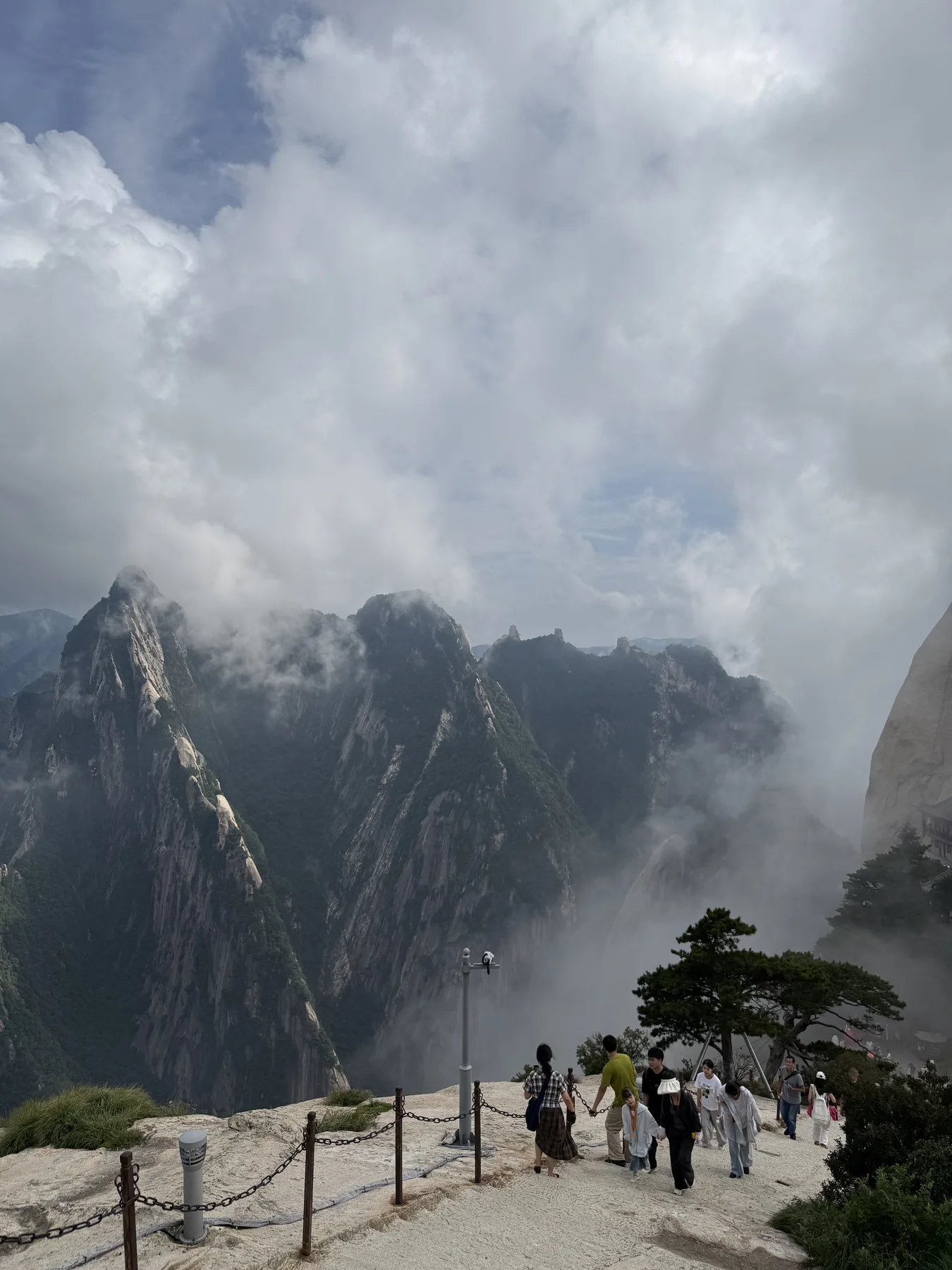 Mountain scenery seen from East Peak at Huashan