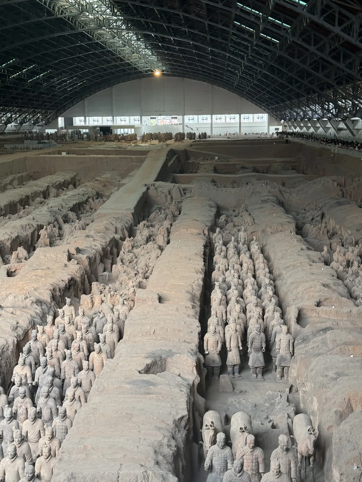 Rows of warriors inside Pit 1